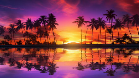 suntropical water coconut backgroundの素材