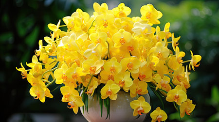 bouquet yellow orchidsの素材