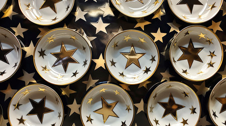 ceramic star repeating patternの素材