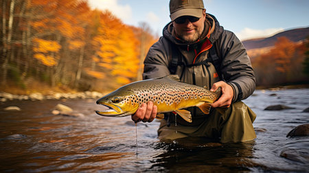 angler trout brownの素材