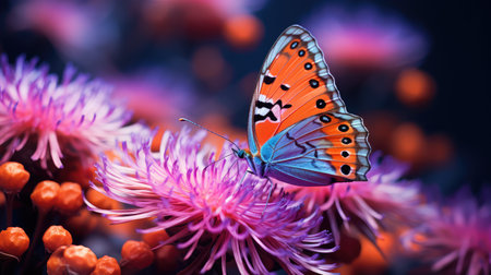 macro pink purple orangeの素材