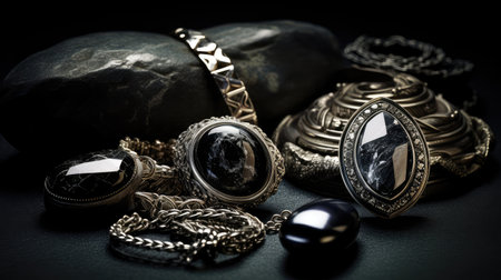 polished dark stone backgroundの素材