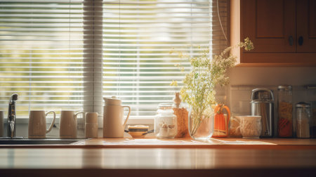 soft blurred interior window blindsの素材
