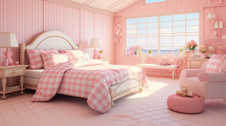 cozy pink checkeredの素材