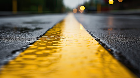 scene road yellow lineの素材