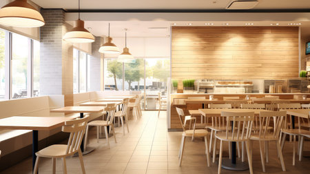 contemporary fast food interiorの素材