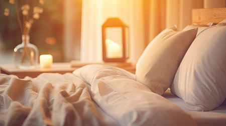 bed blurred interior design hotelの素材