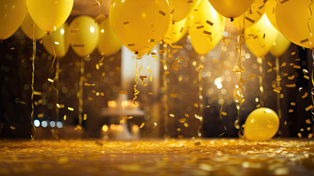 streamers party yellowの素材