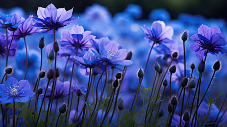 petals blue purple flowersの素材