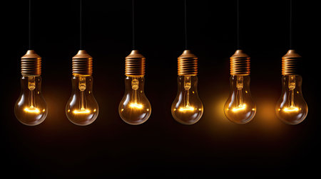 sequence light bulb turning onの素材