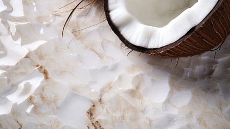 elegant cracked coconut backgroundの素材