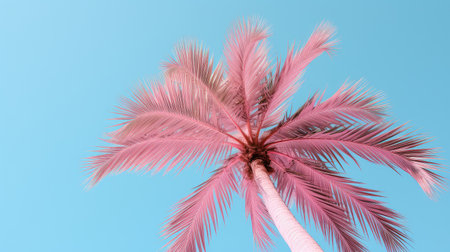 up pink palm treesの素材