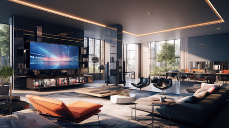 futuristic technology houseの素材