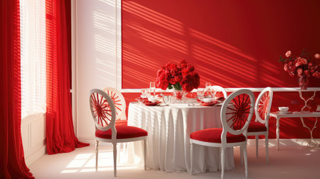 room interior design redの素材