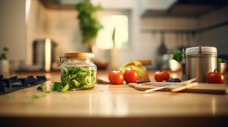 cooking blurred small home interiorの素材