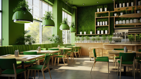 walls blurred green interior designの素材