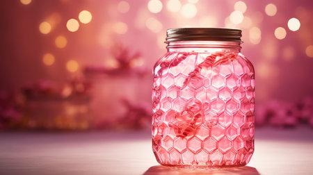 up pink honeycombの素材