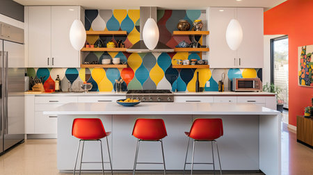 modern mid century interior designの素材