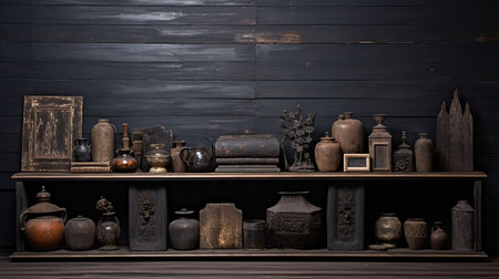 aged dark grey background woodの素材