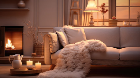 dreamy blurred interior design cozyの素材