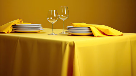 clean yellow table clothの素材