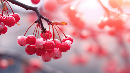 red nature cherry backgroundの素材