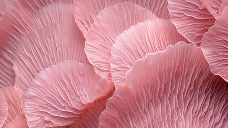 macro pink oyster mushroomの素材