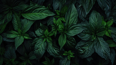 plant dark green texture backgroundの素材
