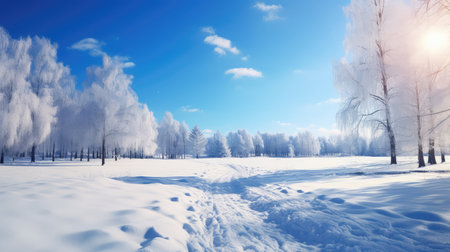 shadows sunny winter dayの素材