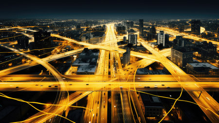 roads network yellowの素材