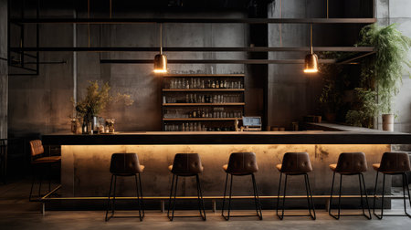 edgy bar with lightsの素材