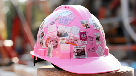 stickers pink hard hatの素材