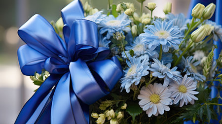 bouquet blue award ribbonの素材