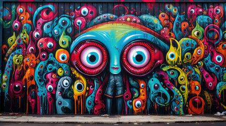 streetcolorful alien stickersの素材