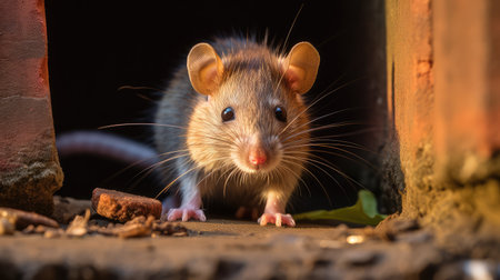 whiskers brown ratの素材