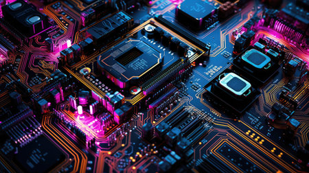 circuits technology close upの素材