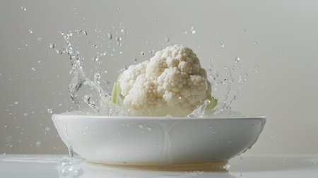 photograph isolate cauliflower whiteの素材