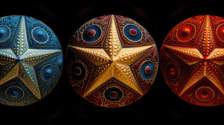 closeup three starsの素材