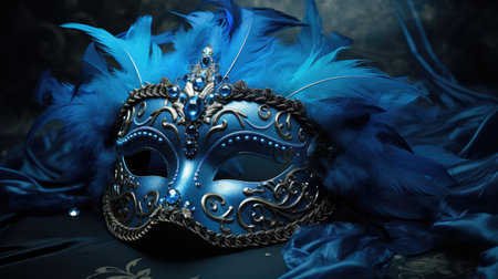 stunning blue masquerade maskの素材