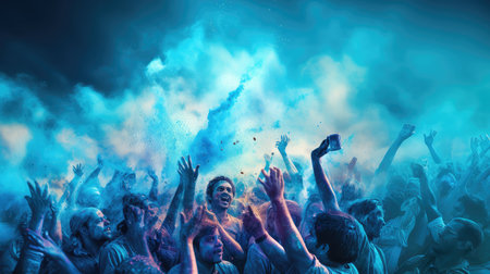 festival celebration background blueの素材