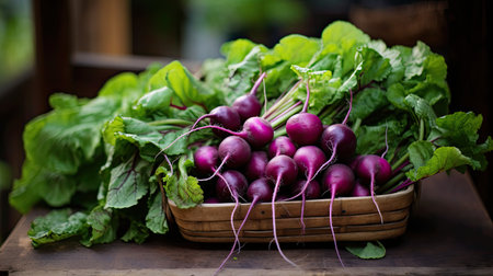 wooden purple radishの素材