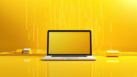 solid yellow technology backgroundの素材