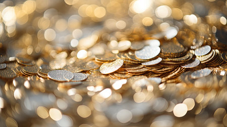 sparkle gold and silver confettiの素材