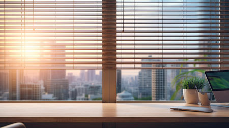 office blurred interior window blindsの素材