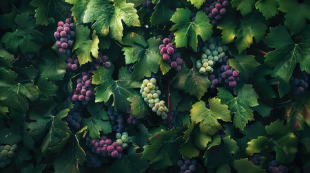 lush field grape backgroundの素材