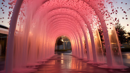 cascading pink showerの素材