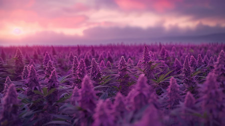 landscape purple marijuanaの素材