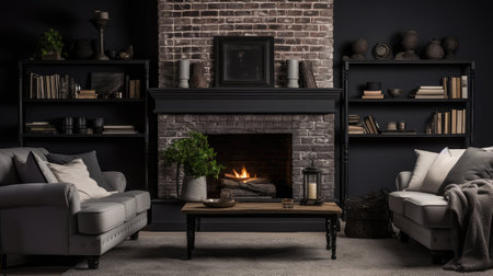 room black and grey brickの素材