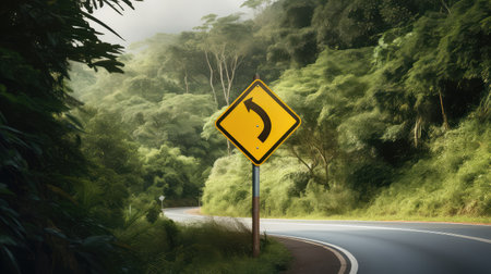 drivers street sign yellowの素材