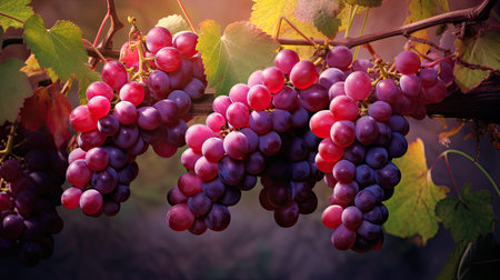 leaves juicy grape backgroundの素材